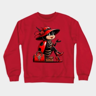 Fashionista Ladybug Elegance Crewneck Sweatshirt